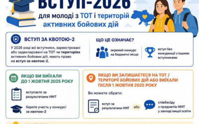 Втуп-2026 для молоді з ТОТ і територій активних бойових дій